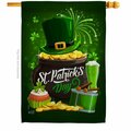 Patio Trasero St Patty Day Springtime Double-Sided Garden Decorative House Flag, Multi Color PA3903075